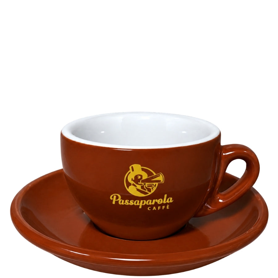 Brauner Cappuccinotasse von Passaparola Caffè