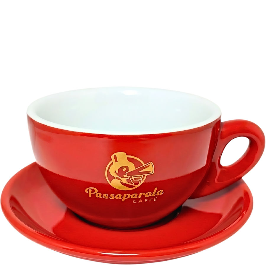 Rote Passaparola Milchkaffee Tasse kaufen