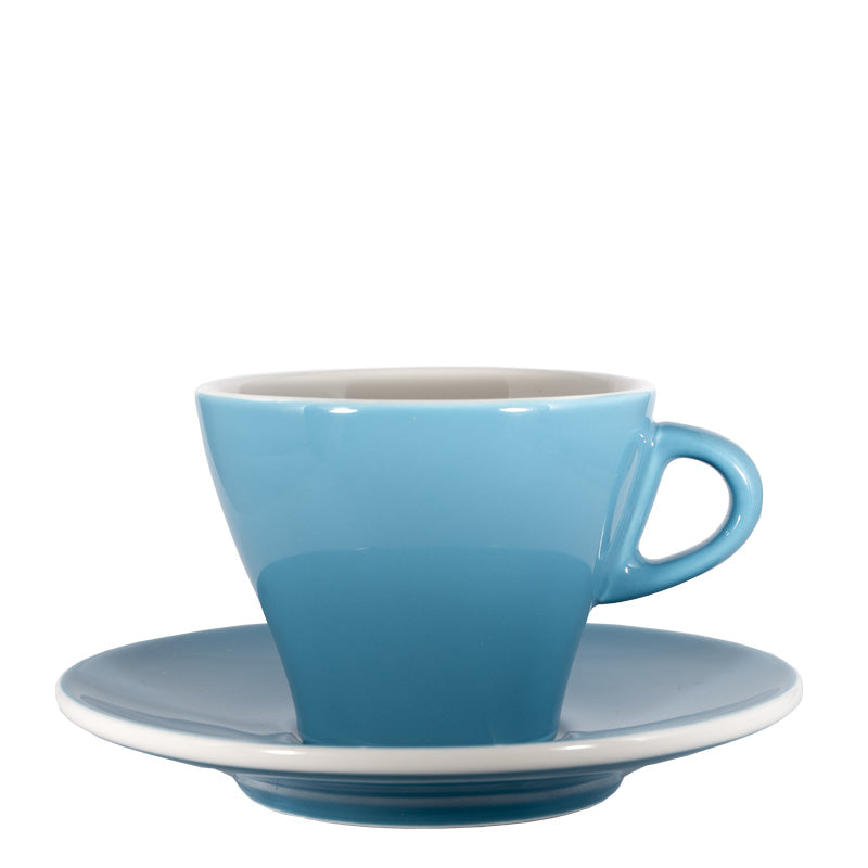 Cappuccinotasse bunt - Azurblau