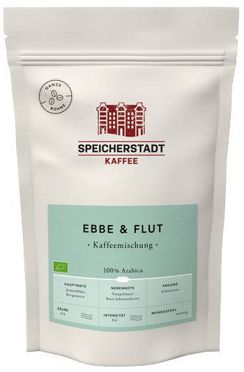 Speicherstadt Kaffee Ebbe und Flut Kaffeemischung gemaheln