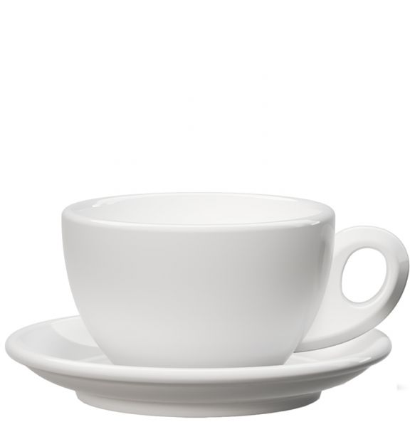 Milchkaffeetasse weiß - dickwandig
