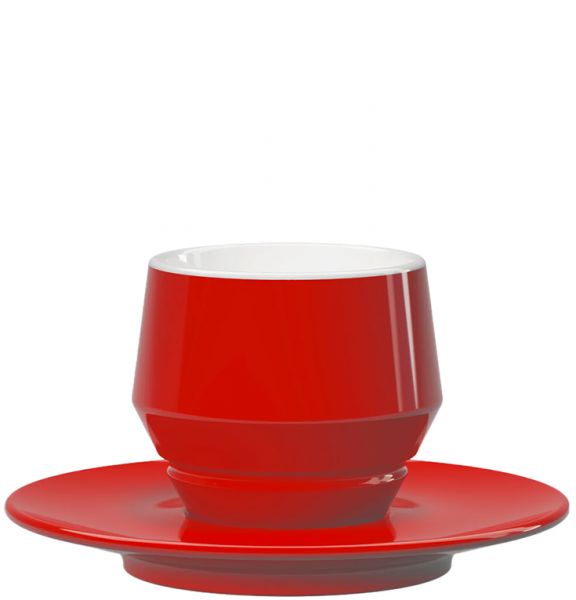 Maniko Cappuccinotasse Rot Einzeln