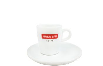 Moka Efti Espressotasse - Weiß mit dem klassischen Logo