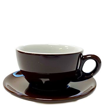 Milchkaffeetasse braun - dickwandig
